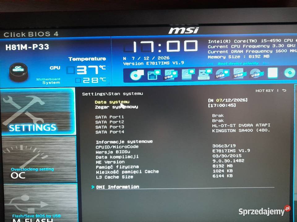 Płyta główna MSI H81MP33 mazowieckie Warszawa