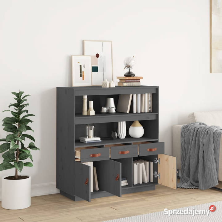 Szafka szara 100x40x1085 lite drewno sosnowe Meble Warszawa