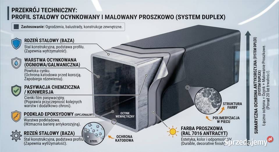 Brama Harmonijkowa Łamana 45x15m Rama Baza Kościelec