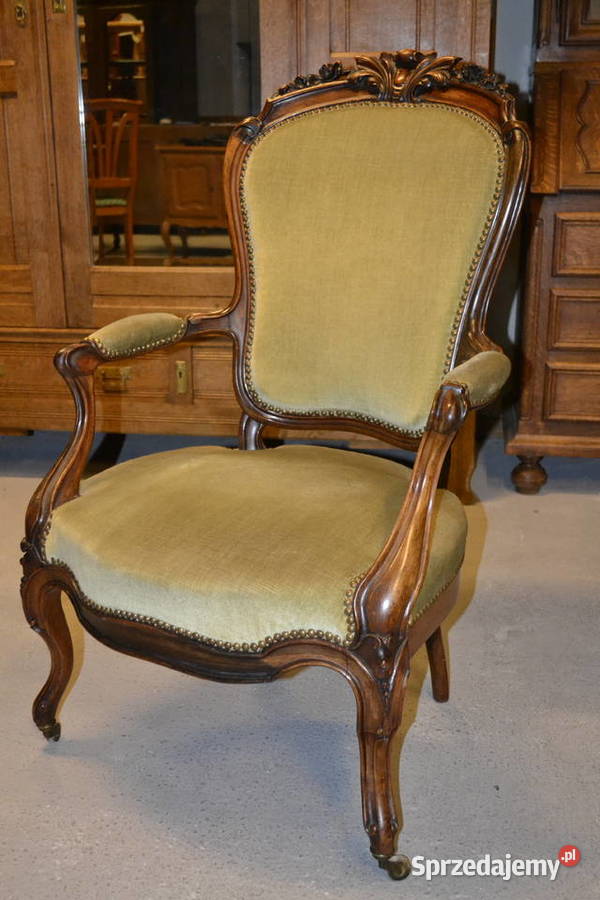 fotel kawowy Francja orzech cukiereczek Będzin