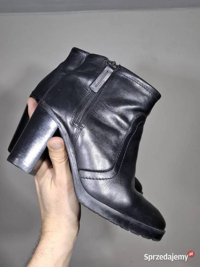 Botki 37 damskie czarne skórzane Kraków