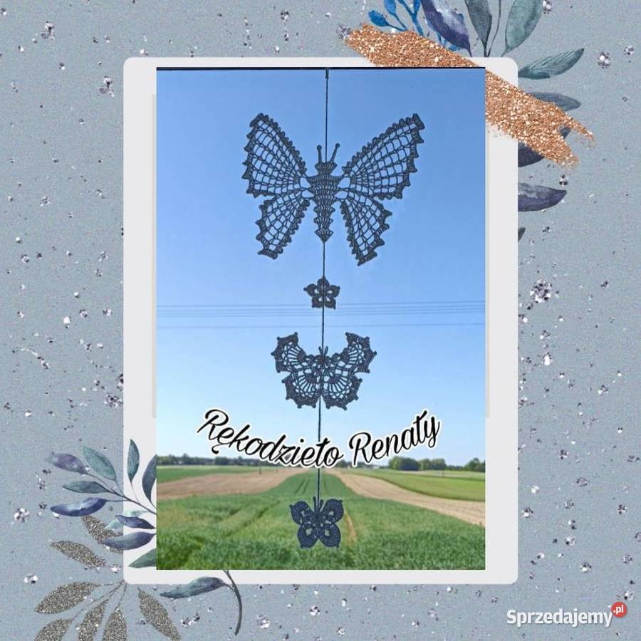 Szydełkowa zawieszka dekoracja do oknamotylki Łapacze snów Piotrków Trybunalski sprzedam