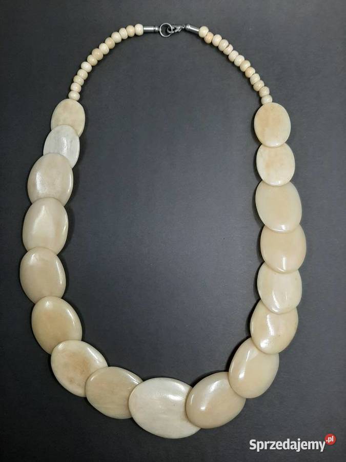 Naszyjnik kremowe owale Lublin