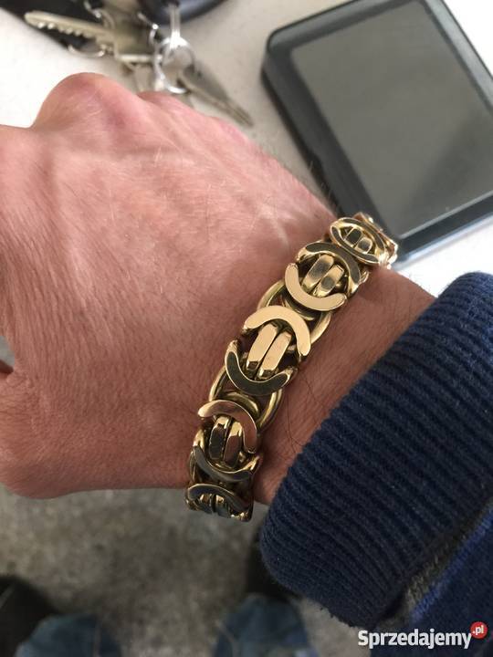 Okazja Gruba Złota BRANSOLETKA pr585 Września