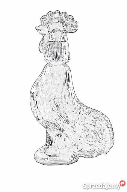 Nowa PIĘKNA KARAFKA Kogut Butelka szklana 750 ml sprzedam