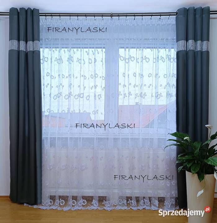 Firana 500x250 firany wzór kwiatowy firanki do Zbuczyn sprzedam