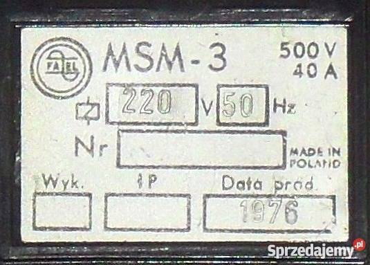 Stycznik 40 A MSM3 FAEL cewka 220 VAC śląskie Gliwice