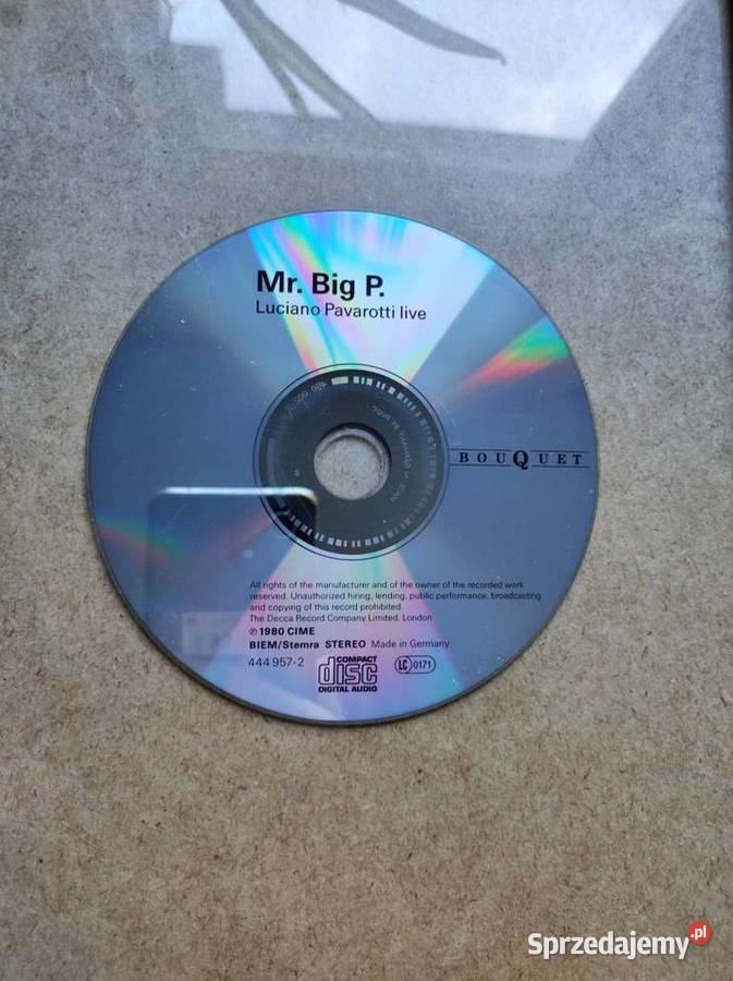 1980 Luciano Pavarotti Mr Big P Bouquet wydanie
