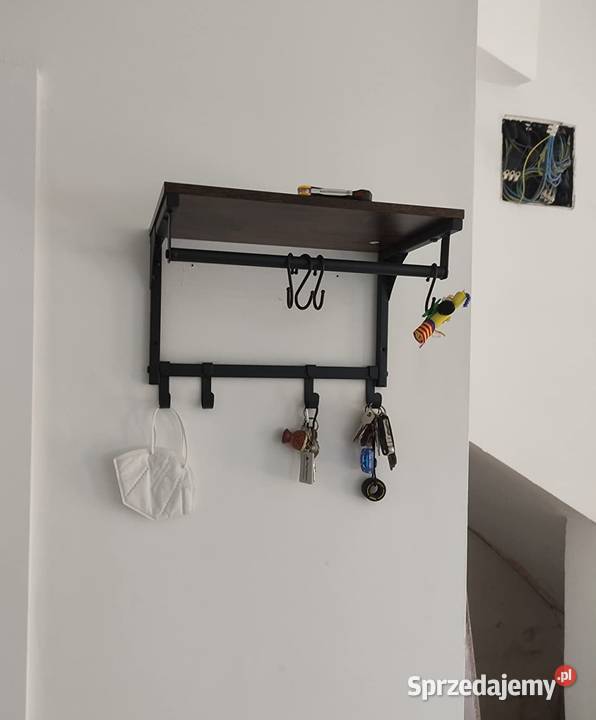 Wieszak ścienny z półką półka do powieszenia dom Śrem