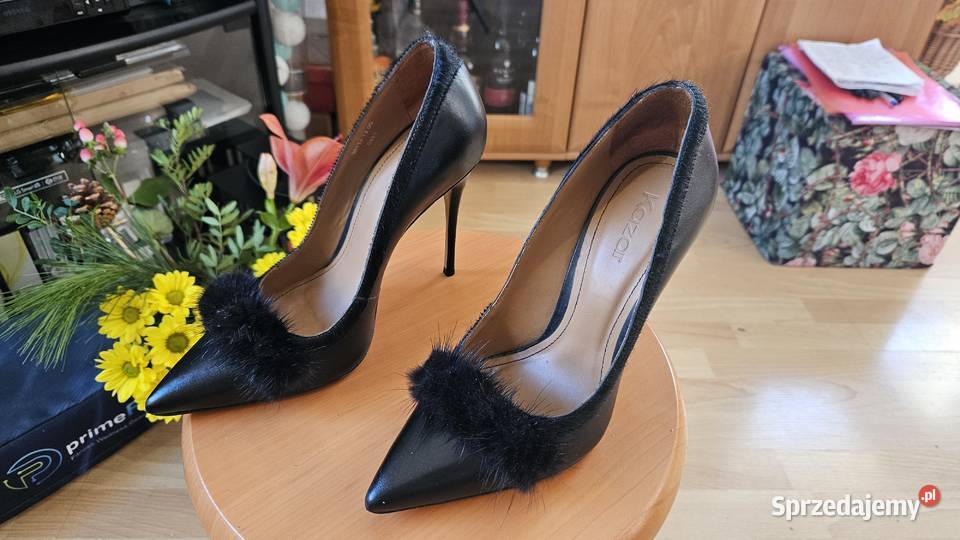 Szpilki Kazar 38 całe ze skóry z podeszwami Szczecin