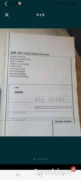 Harman kardon avr247 mazowieckie Garwolin sprzedam