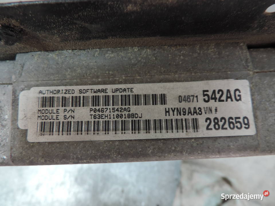 CHRYSLER PT CRUISER 20 16V KOMPUTER 04671542AG osobowe Układ elektryczny małopolskie Nowy Sącz