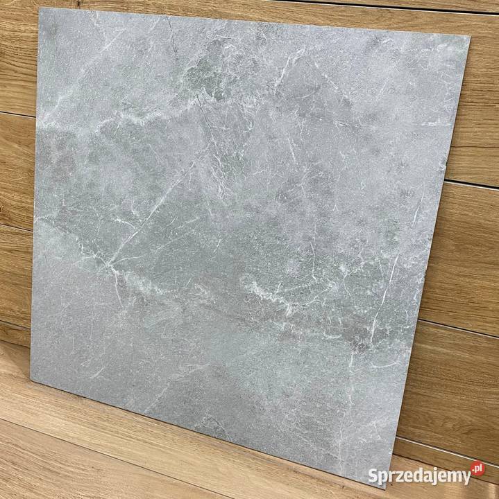 Twardy duży pogrubiony szary gres 80x80 kamień Łask