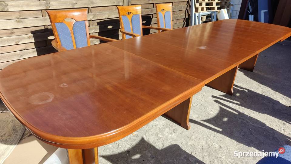 Stół KLOSE rozkładany duży do 360 6 krzeseł Warszawa