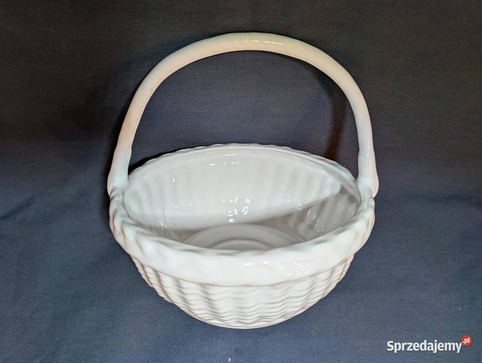 Porcelanowy Koszyk Pleciony Vintage lata 80 Stan wielkopolskie sprzedam