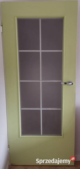 2 drzwi wewnętrznych z szybami 81.5cm Myślenice