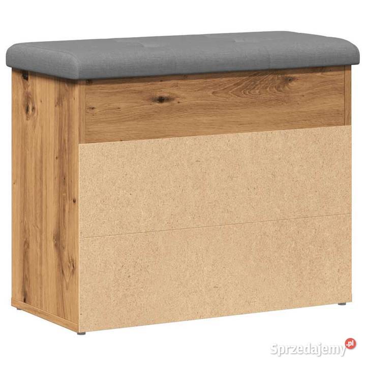 vidaXL Ławka na buty dąb artisan 62x32x50 Drewno Na buty mazowieckie