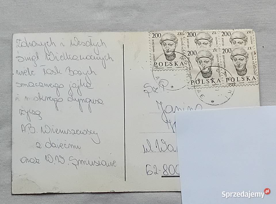 Pocztówka wielkanocna z Barankiem począteklat