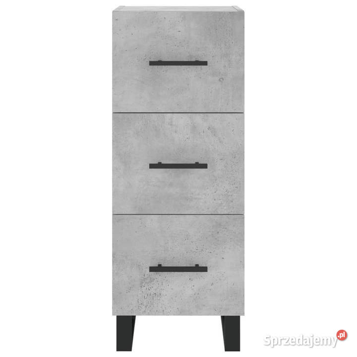 Wysoka szafka szarość betonu 345x34x180 mazowieckie