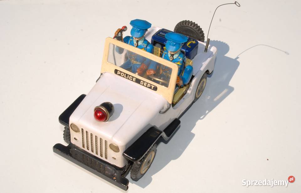 Stara zabawka samochód Policyjny patrolowy Jeep Pozostałe śląskie Cieszyn