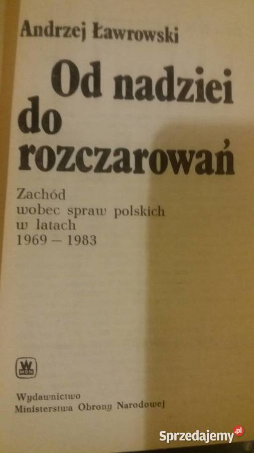 nadziei do rozczarowań Ławrowski książki Warszawa