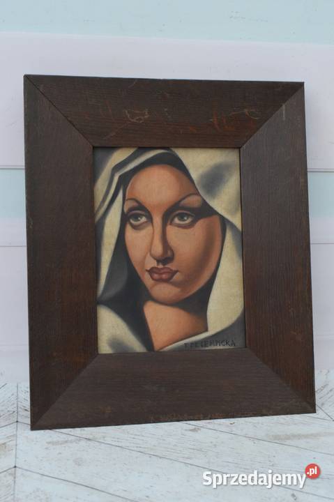 TAMARA De Łempicka Portret Kobiety w Białym Malarstwo Kraków