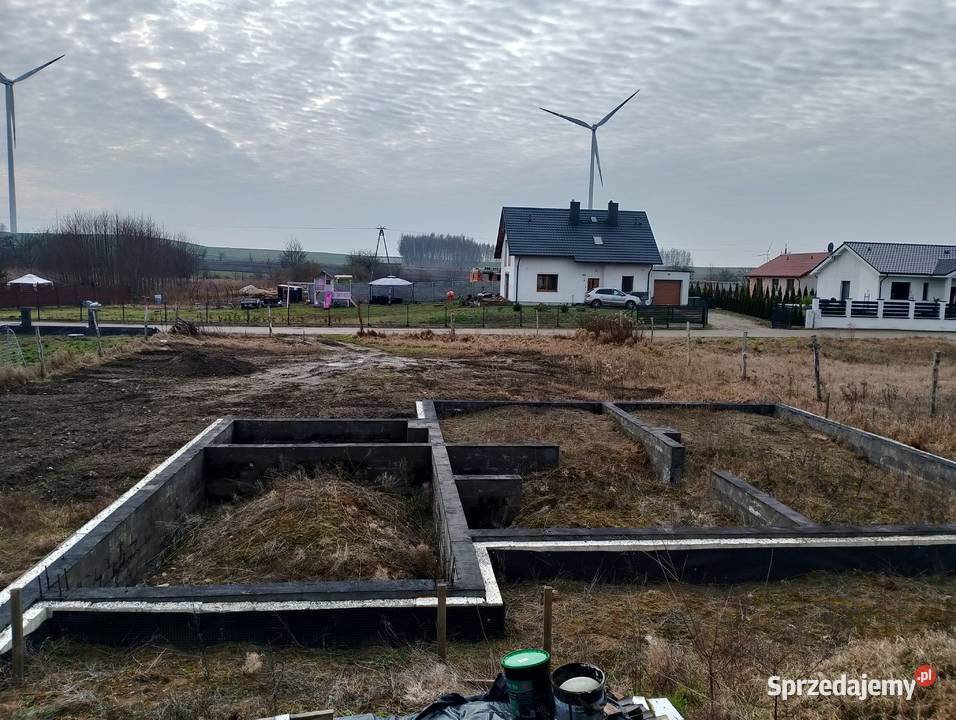Działka budowlana z fundamentami budowlana Witunia sprzedam