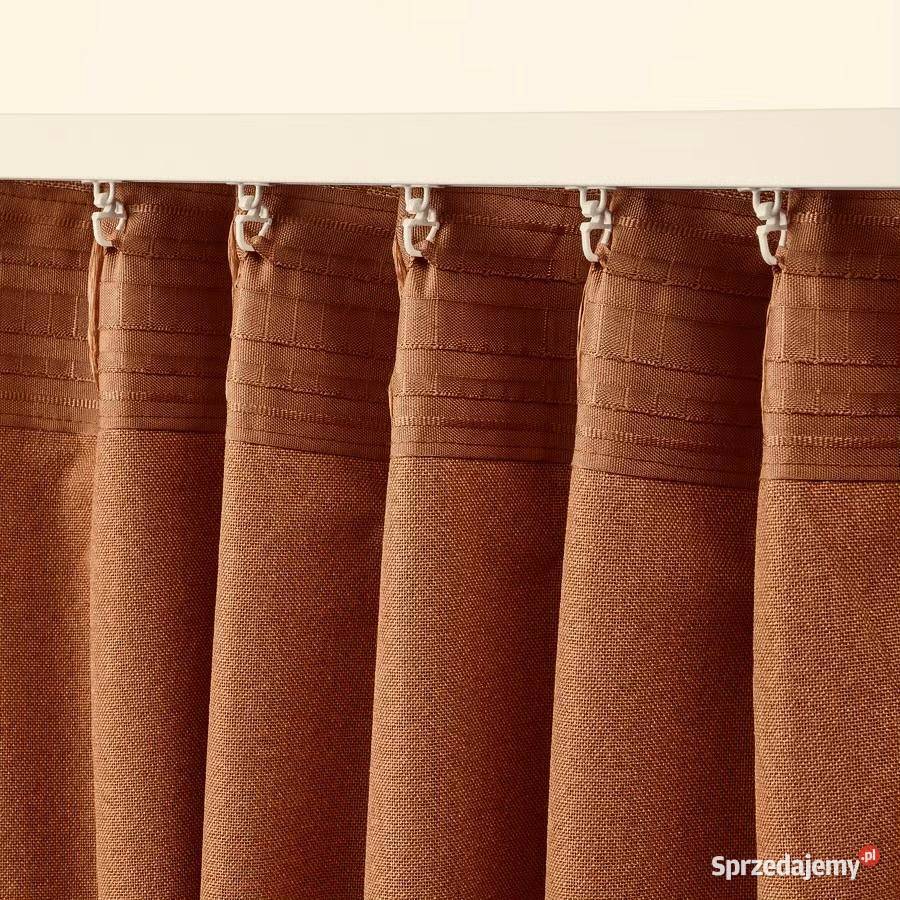 Ikea Lnnstvma zasłony zaciemniające para 145x300 czerwony