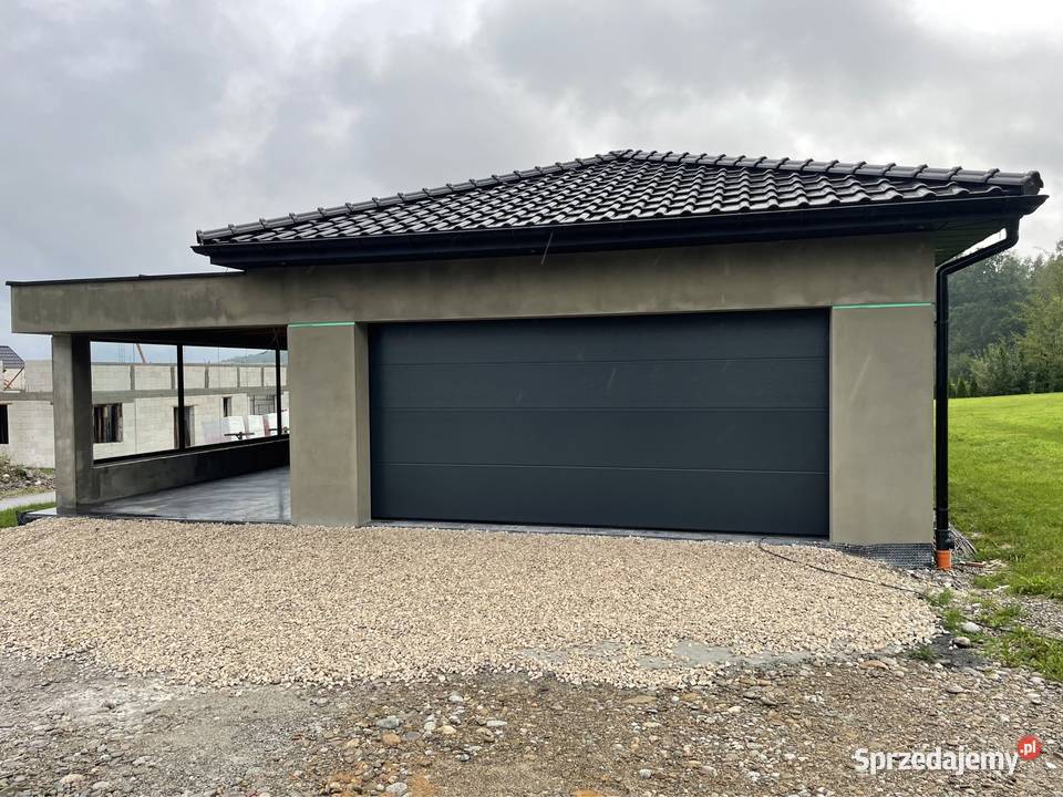 Brama garażowa antracyt ocieplana 3000x2500 małopolskie Brzesko