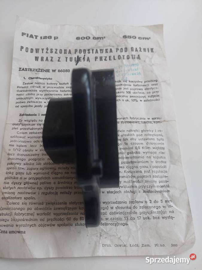 Nowa podstawa gaźnika fiat 126p Mysłowice sprzedam