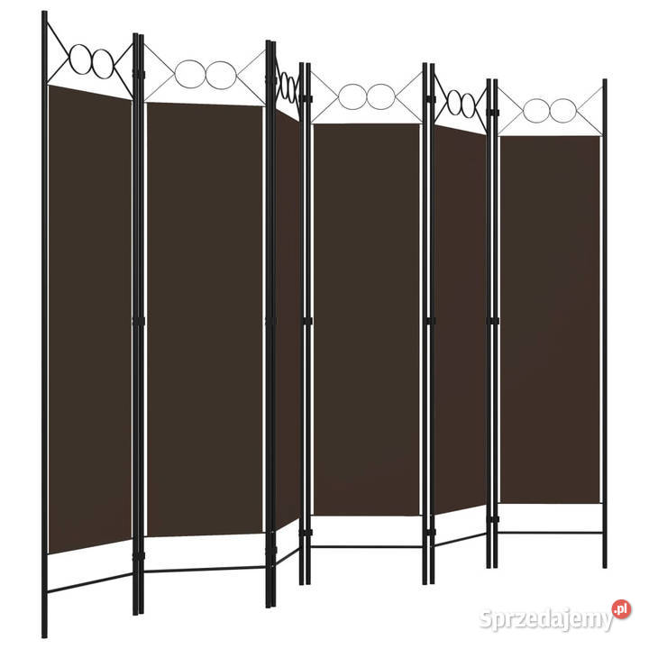 Parawan 6panelowy brązowy 240 x 180 WM320712 Warszawa sprzedam