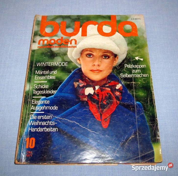 Burda Moden 101971 magazyn mody wykroje Vintage Skępe
