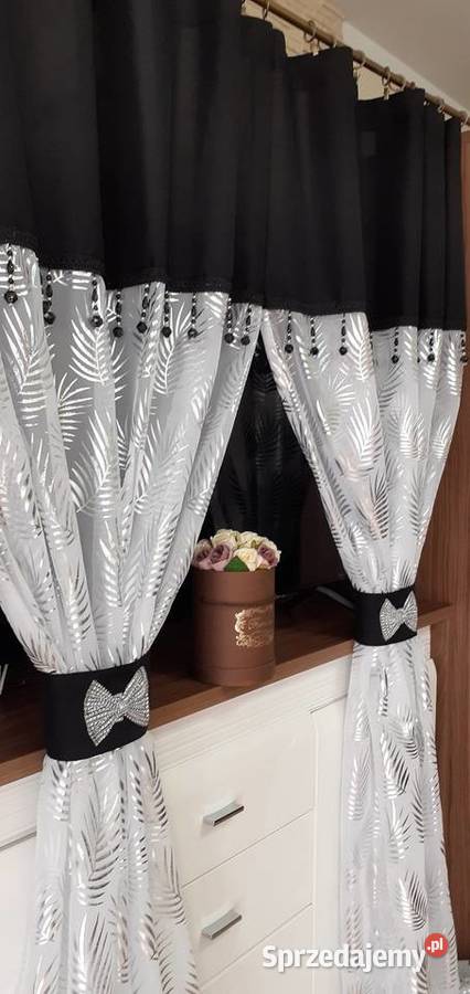 Firany srebrny liść palmy