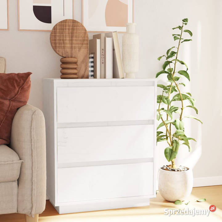 Szafka biała 60 x 34 x 75 lite drewno sosnowe Warszawa