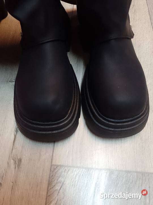 3940 Czarne Zdobione Kozaki traperowe NOWE małopolskie Kraków