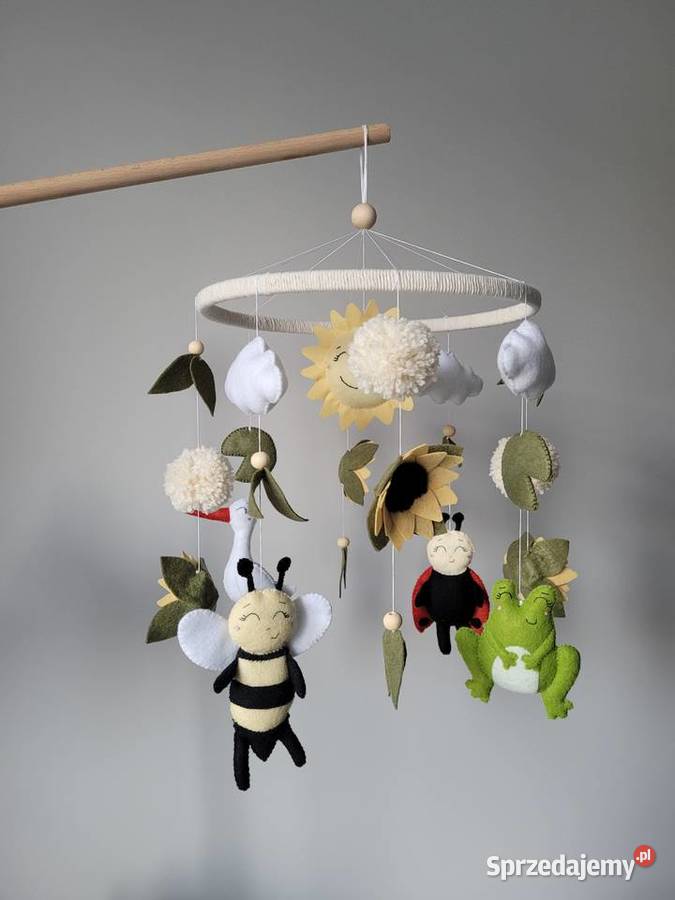 Karuzela do łóżeczka Słoneczna łąka żabka bocian