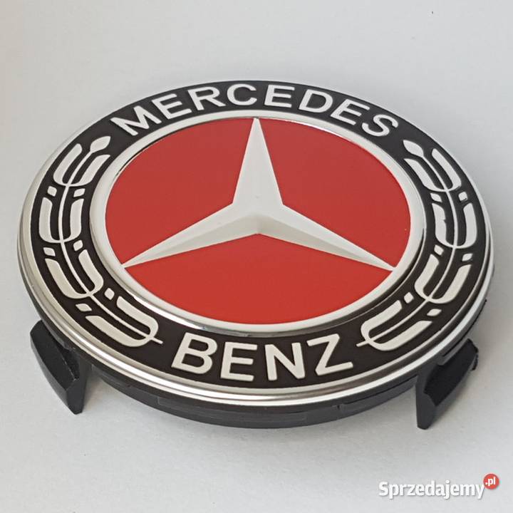 oryginalny dekielek MERCEDES BENZ 75mm dekle red