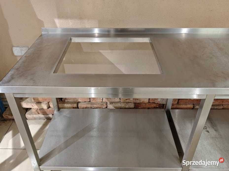 Stół gastronomiczny Dora Metal 200x70 z otworem Góra