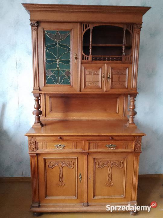 KREDENS SECESYJNY DĘBOWY Myszków