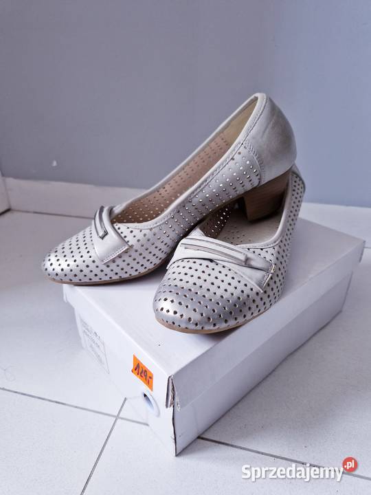 Damskie ażurkowe czółenka mokasyny Czółenka Dąbrowa Górnicza