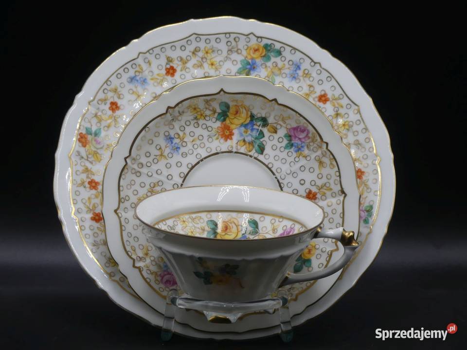 Komplet śniadaniowy Sorau Żary na nóżkach UNIKAT Poznań