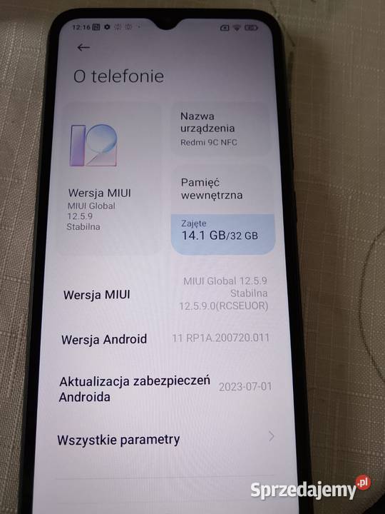 Redmi 9C NFC 32GB pudełko etui kabel sprawny Białobrzegi sprzedam