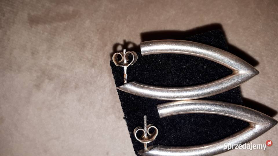 kolczyki srebrne podłużne Radom sprzedam