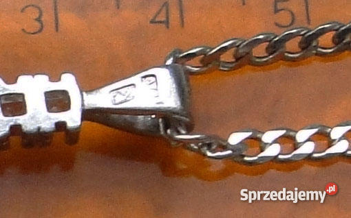 ŁAŃCUSZEK z krzyżykiem srebrny 925 Sosnowiec