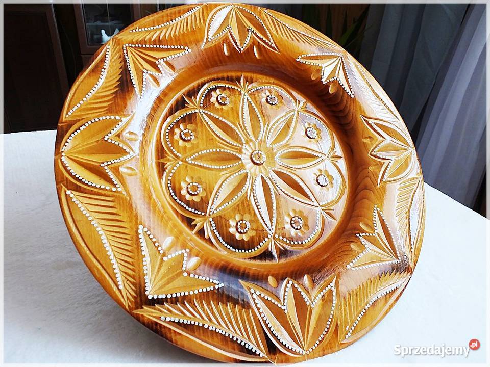 Dekoracyjny Talerz drewniany 32 na ścianę Żary