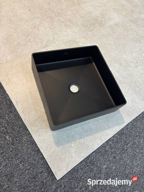 Umywalka stalowa Nowość czarna 36x36 nablatowa Zakopane