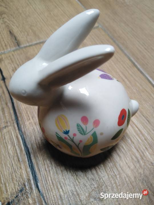 Wielkanocny zajączek figurka w kwiaty Nowa Karczma sprzedam