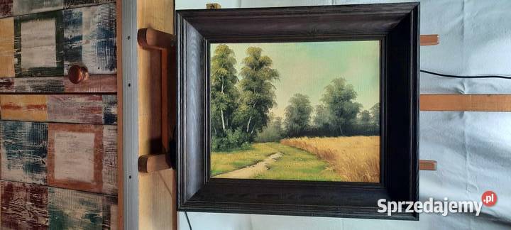 Obraz olejny sygnowany 5 z ramą mazowieckie Warszawa