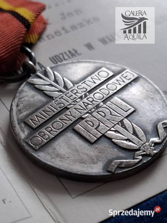 Medal udział w Walkach o Berlin dokument podpis