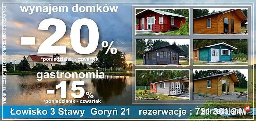 lowisko wędkarskie domki letniskowe organizacja Obsługa imprez Goryń